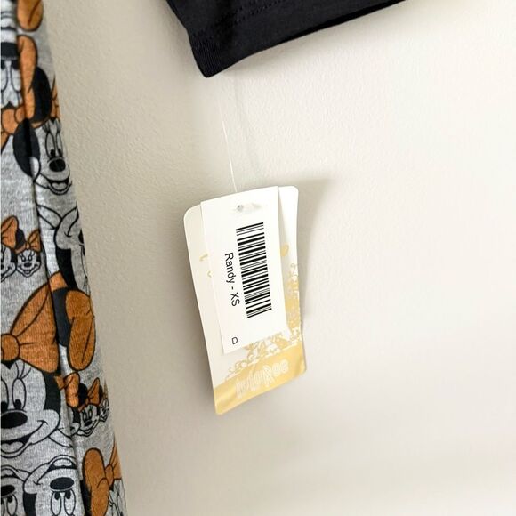 NWT Lularoe Randy Disney Tee in Mini Mouse Print Black Gray Orange - Size XS - Picture 4 of 5